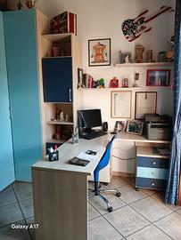 Cameretta angolare blu/azzurro