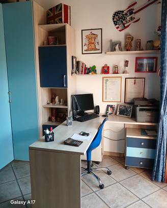 Cameretta angolare blu/azzurro