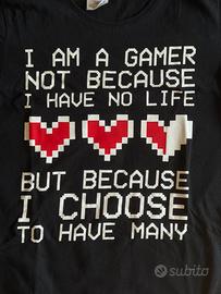 Tshirt nera gamer S