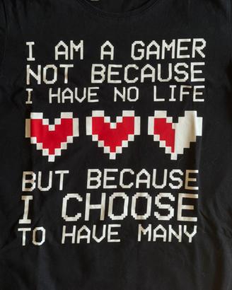 Tshirt nera gamer S