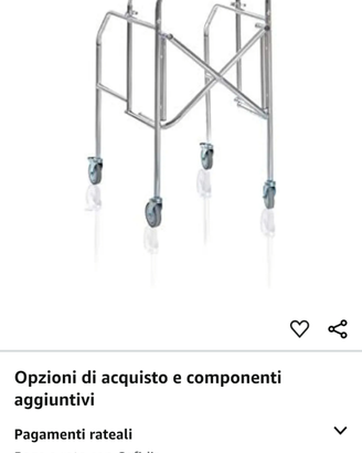 Deambulatore + sedile per persone con disabilità