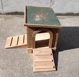 Casetta per conigli da esterno in legno
