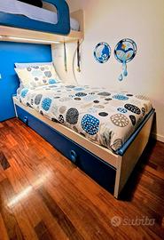 Letto singolo e arredo per cameretta