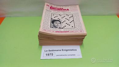 LA SETTIMANA ENIGMISTICA, anno 1975, parzialmente