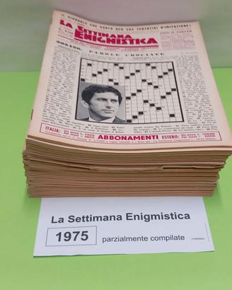 LA SETTIMANA ENIGMISTICA, anno 1975, parzialmente