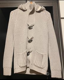 Cardigan lana grossa con alamari