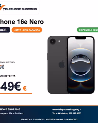 Apple iPhone 16e 128GB Nero