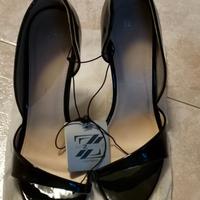 sandali vernice nera tacco 12 n39