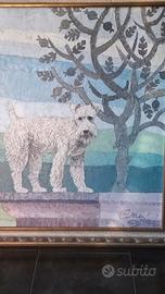 Camerini quadro olio con  cane