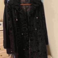 Pelliccia donna in vero Astrakan color nero nuova