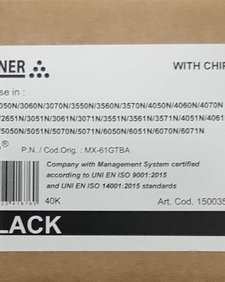 Sharp MX-61GTBA nero toner