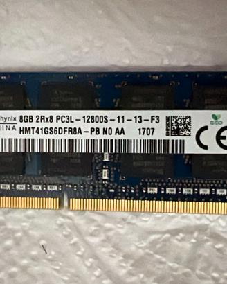Ram 8 GB 2Rx8  PCL3 - 12.800S per DELL