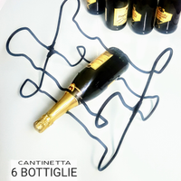 Cantinetta Porta Bottiglie Pieghevole in Metallo