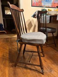 Sedie da cucina (5) in legno scuro