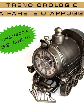 Orologio Maxy Treno a Parete e Appoggio in Metallo