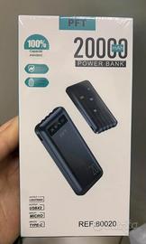 Power Bank 20000 mAh Carica Rapida 4 cavi inte