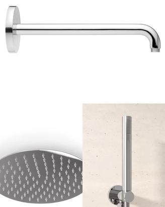 Set Soffione doccia+braccio+doccetta