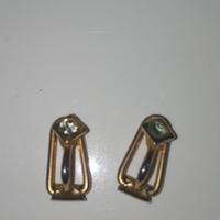 orecchini vintage strass clip