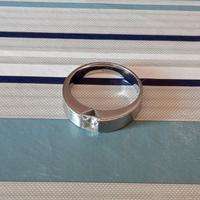 Anello Zoppini Acciaio & Pietra Misura 20