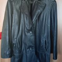 Trench vera pelle nero