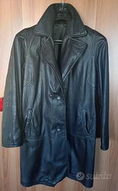 Trench vera pelle nero