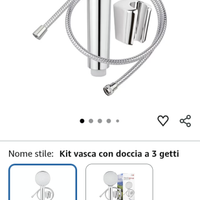 Set doccia a 3 getti. Swiss Wave