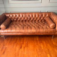 Divano stile Chesterfield - cuoio-Maisons du Monde