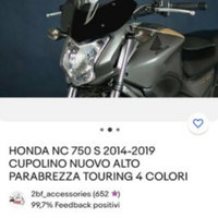 Honda nc 750 s 2014-2019 cupolino nuovo alto parab