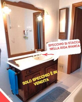SPECCHIO con Luce Legno ARREDO Retro CLASSICO