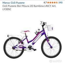 Bicicletta bambina misura 20