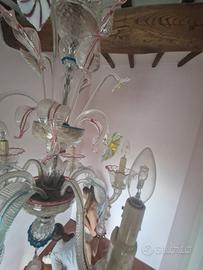 lampadario in vetro di Murano
