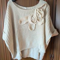 maglione oversize donna panna