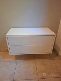 Eket ikea mobile sospeso 2 cassetti bianco 