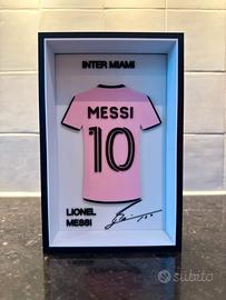 Quadro maglia calcio 3D Messi ⚽ Inter Miami