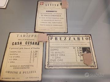 targhe latta vintage 