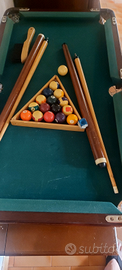 Biliardo tavolo completto stecche e palle 91x50