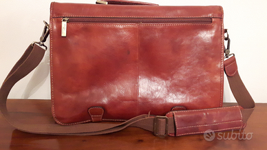 Borsa cartella in cuoio cuoieria fiorentina