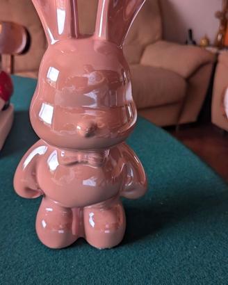 Salvadanaio coniglio Ceramica Rosa