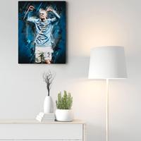 Stampa su tela Erling Haaland 30x40cm con telaio