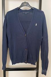 Ralph Lauren Sport cardigan V cotone blu (tg. XS)
