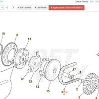 Cinghia variatore Aprilia Sonic 50 AP8206818