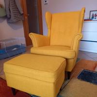 Poltrona Ikea e pouf usati poco