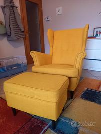 Poltrona Ikea e pouf usati poco