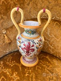 Anfora Vaso  –Decoro Raffaellesco – Dipinto a Mano