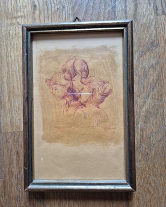 quadretto con disegno a sanguigna
