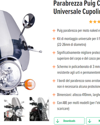 parabrezza moto