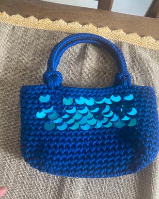 Borsa a mano con paillettes