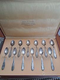 SET 12 CUCCHIAINI DOLCE ARGENTO