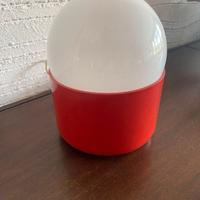 lampada da tavolo anni 70 rossa