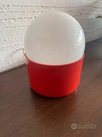 lampada da tavolo anni 70 rossa